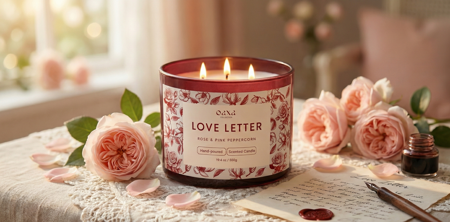 Love Letter – Large Candle (550g) | Rose & Pink Peppercorns