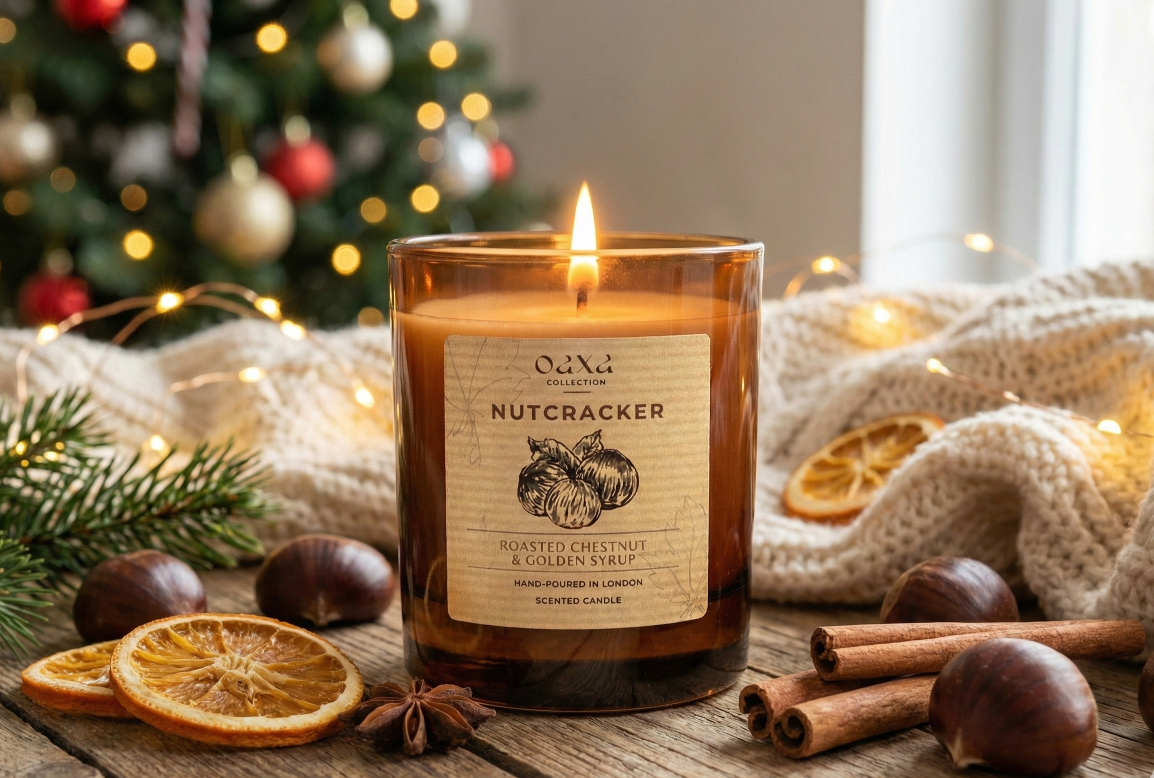 Nutcracker | Roasted Chestnut & Golden Syrup Candle – Oaxa Collection
